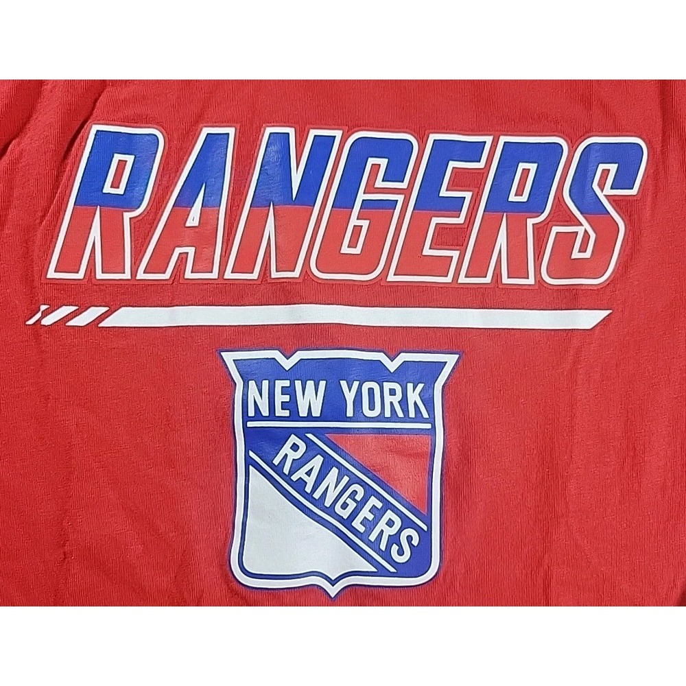 New York Rangers NHL Brand Long Sleeve T-Shirt Size Youth‎ Medium 10/12 EUC